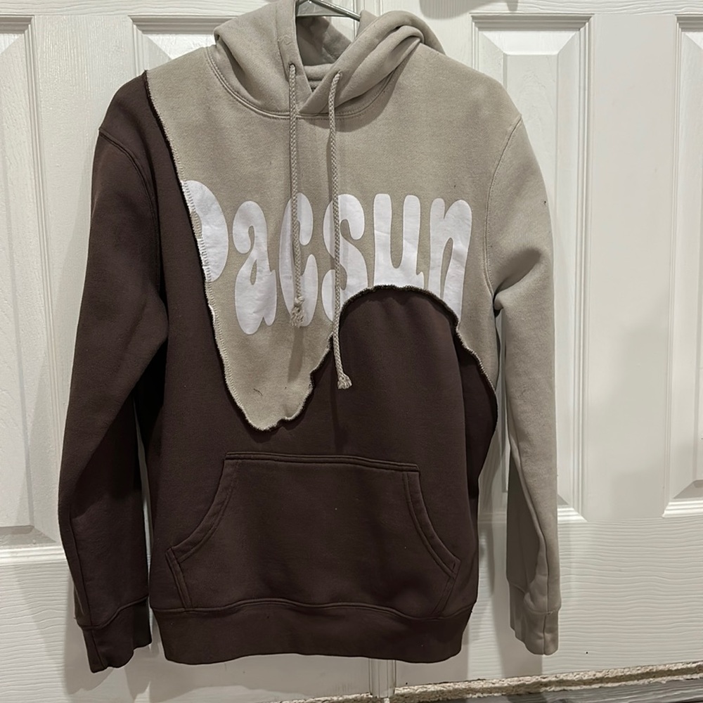 Cool have beige and brown hoodie from Pacsun